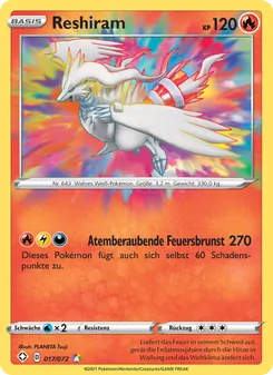 Reshiram, Karte 17 aus Glänzendes Schicksal