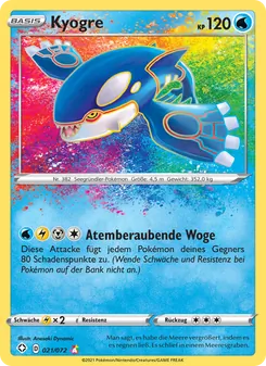 Kyogre, Karte 21 aus Glänzendes Schicksal