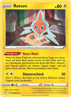 Rotom, Karte 34 aus Glänzendes Schicksal