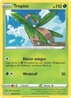 Tropius, Karte 5 aus Glänzendes Schicksal
