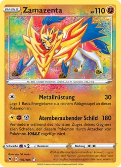 Zamazenta, Karte 102 aus Farbenschock
