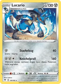 Lucario, Karte 120 aus Farbenschock