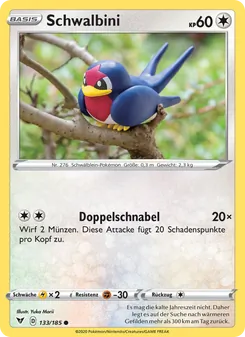 Schwalbini, Karte 133 aus Farbenschock
