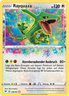 Rayquaza, Karte 138 aus Farbenschock