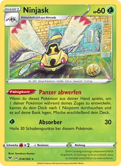Ninjask, Karte 14 aus Farbenschock