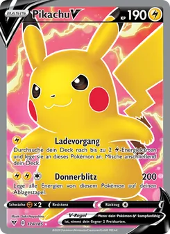 Pikachu V, Karte 170 aus Farbenschock