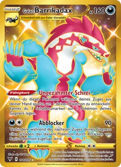 Galar-Barrikadax, Karte 198 aus Farbenschock