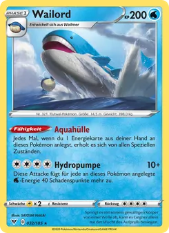Wailord, Karte 32 aus Farbenschock