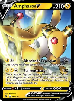 Ampharos V, Karte 49 aus Farbenschock