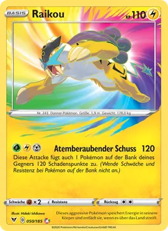 Raikou, Karte 50 aus Farbenschock