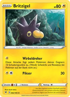Britzigel, Karte 62 aus Farbenschock