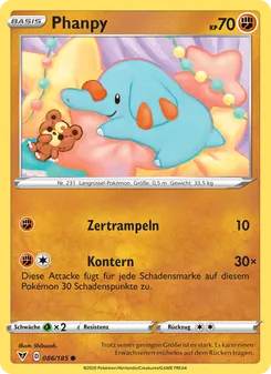 Phanpy, Karte 86 aus Farbenschock
