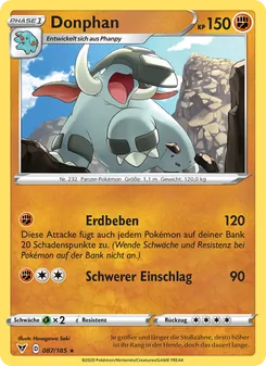 Donphan, Karte 87 aus Farbenschock
