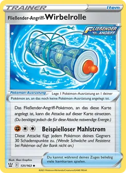 Fließender-Angriff-Wirbelrolle, Karte 131 aus Kampfstile