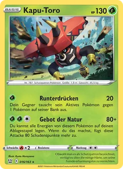 Kapu-Toro, Karte 16 aus Kampfstile