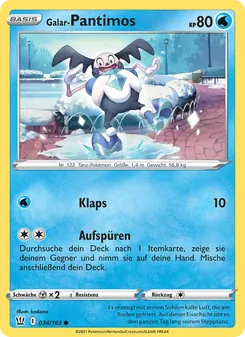 Galar-Pantimos, Karte 34 aus Kampfstile