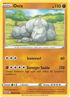 Onix, Karte 68 aus Kampfstile
