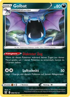 Golbat, Karte 90 aus Kampfstile