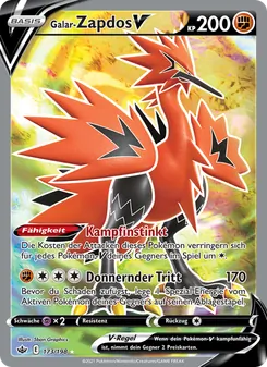Galar-Zapdos V, Karte 173 aus Schaurige Herrschaft