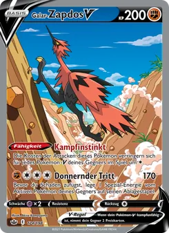 Galar-Zapdos V, Karte 174 aus Schaurige Herrschaft