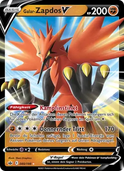 Galar-Zapdos V, Karte 80 aus Schaurige Herrschaft