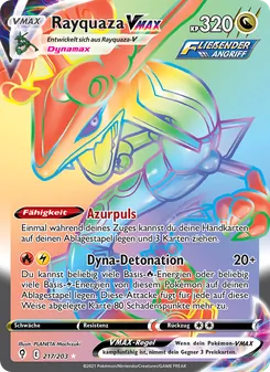 Rayquaza VMAX, Karte 217 aus Drachenwandel