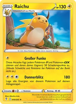 Raichu, Karte 50 aus Drachenwandel