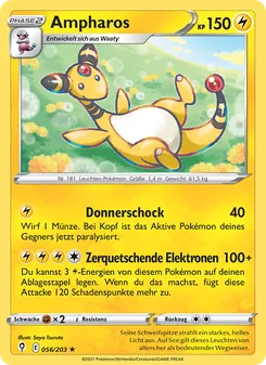 Ampharos, Karte 56 aus Drachenwandel