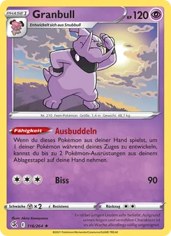 Granbull, Karte 116 aus Fusionsangriff