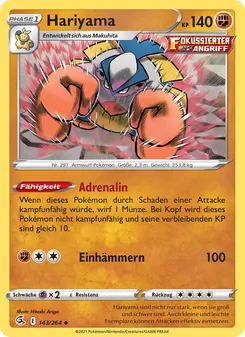 Hariyama, Karte 143 aus Fusionsangriff