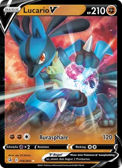 Lucario V, Karte 146 aus Fusionsangriff