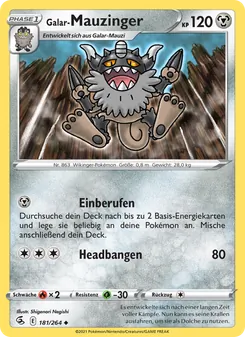 Galar-Mauzinger, Karte 181 aus Fusionsangriff
