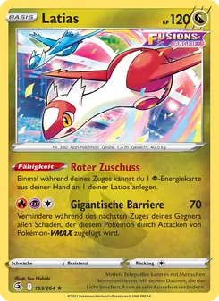Latias, Karte 193 aus Fusionsangriff