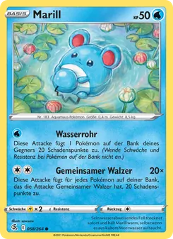 Marill, Karte 58 aus Fusionsangriff
