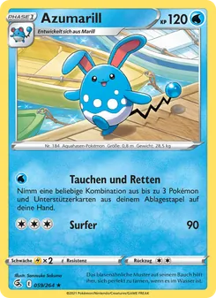 Azumarill, Karte 59 aus Fusionsangriff
