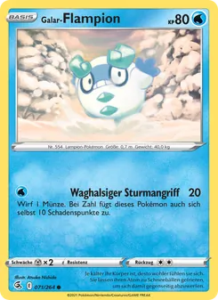 Galar-Flampion, Karte 71 aus Fusionsangriff
