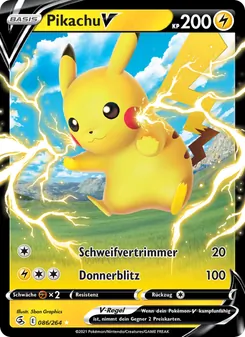 Pikachu V, Karte 86 aus Fusionsangriff