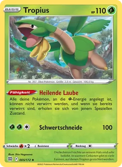 Tropius, Karte 005 aus Strahlende Sterne