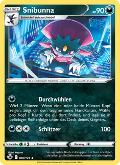 Snibunna, Karte 087 aus Strahlende Sterne