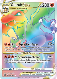 Glurak VSTAR, Karte 174 aus Strahlende Sterne