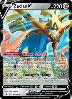 Zacian V, Karte SWSH018 aus SCSC Promokarten