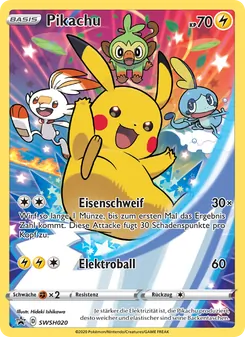 Pikachu, Karte SWSH020 aus SCSC Promokarten