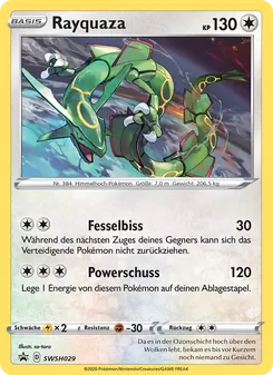 Rayquaza, Karte SWSH029 aus SCSC Promokarten