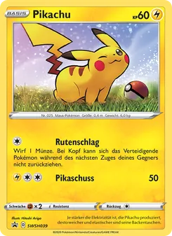 Pikachu, Karte SWSH039 aus SCSC Promokarten