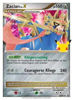 Zacian, Karte SWSH135 aus SCSC Promokarten