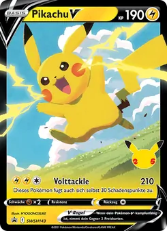 Pikachu V, Karte SWSH143 aus SCSC Promokarten