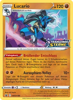 Lucario, Karte SWSH186 aus SCSC Promokarten