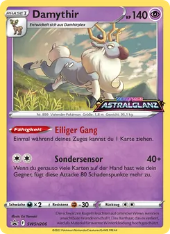 Damythir, Karte SWSH206 aus SCSC Promokarten