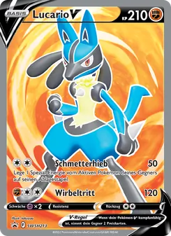 Lucario V, Karte SWSH213 aus SCSC Promokarten