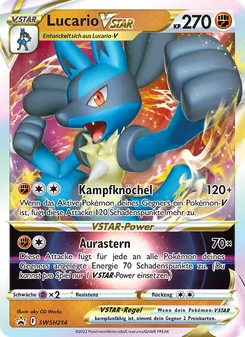 Lucario VSTAR, Karte SWSH214 aus SCSC Promokarten